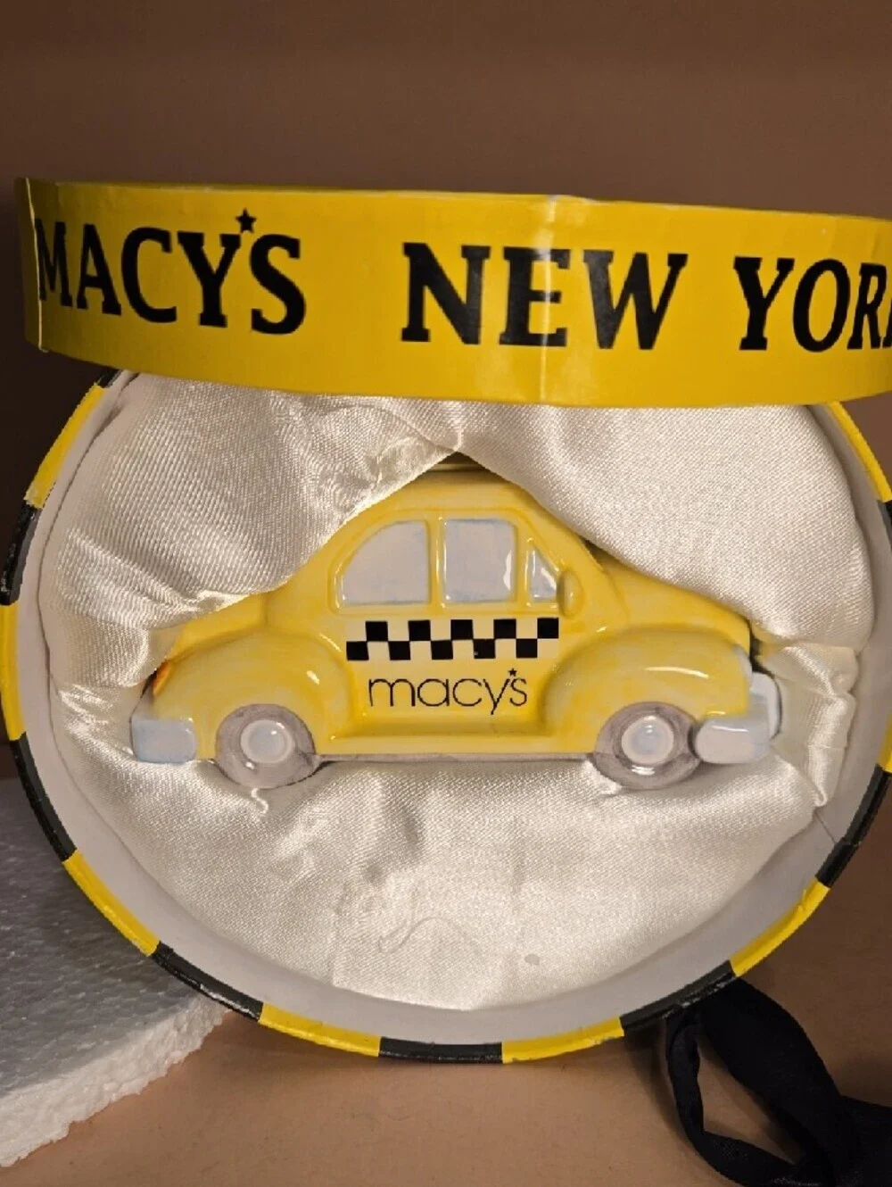 Y2K Macy's Yellow Checker Taxi Coin Bank